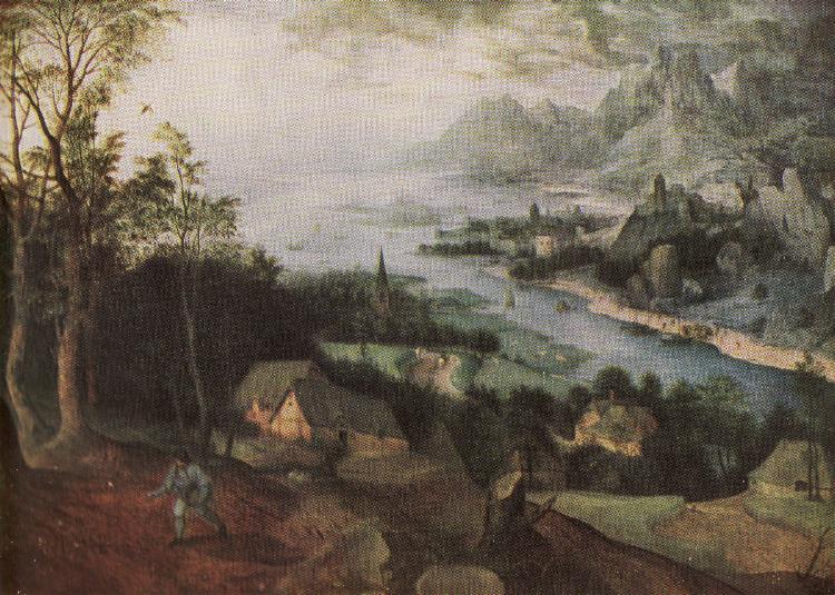 River Landscape with a Peasant Sowing.
