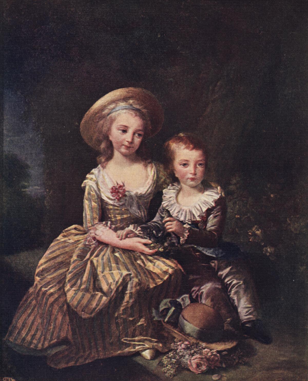 The two eldest children of Marie-Antoinette