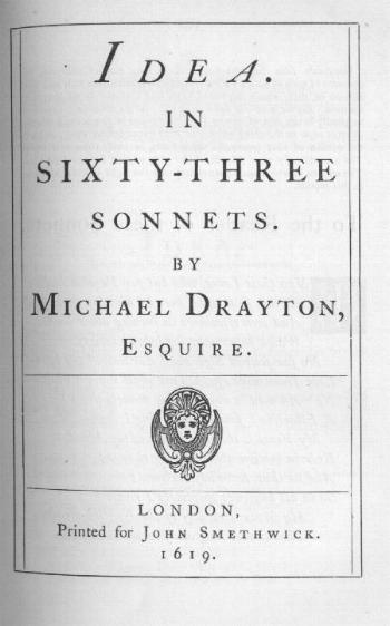 Title page of Idea, by Michael Drayton.
